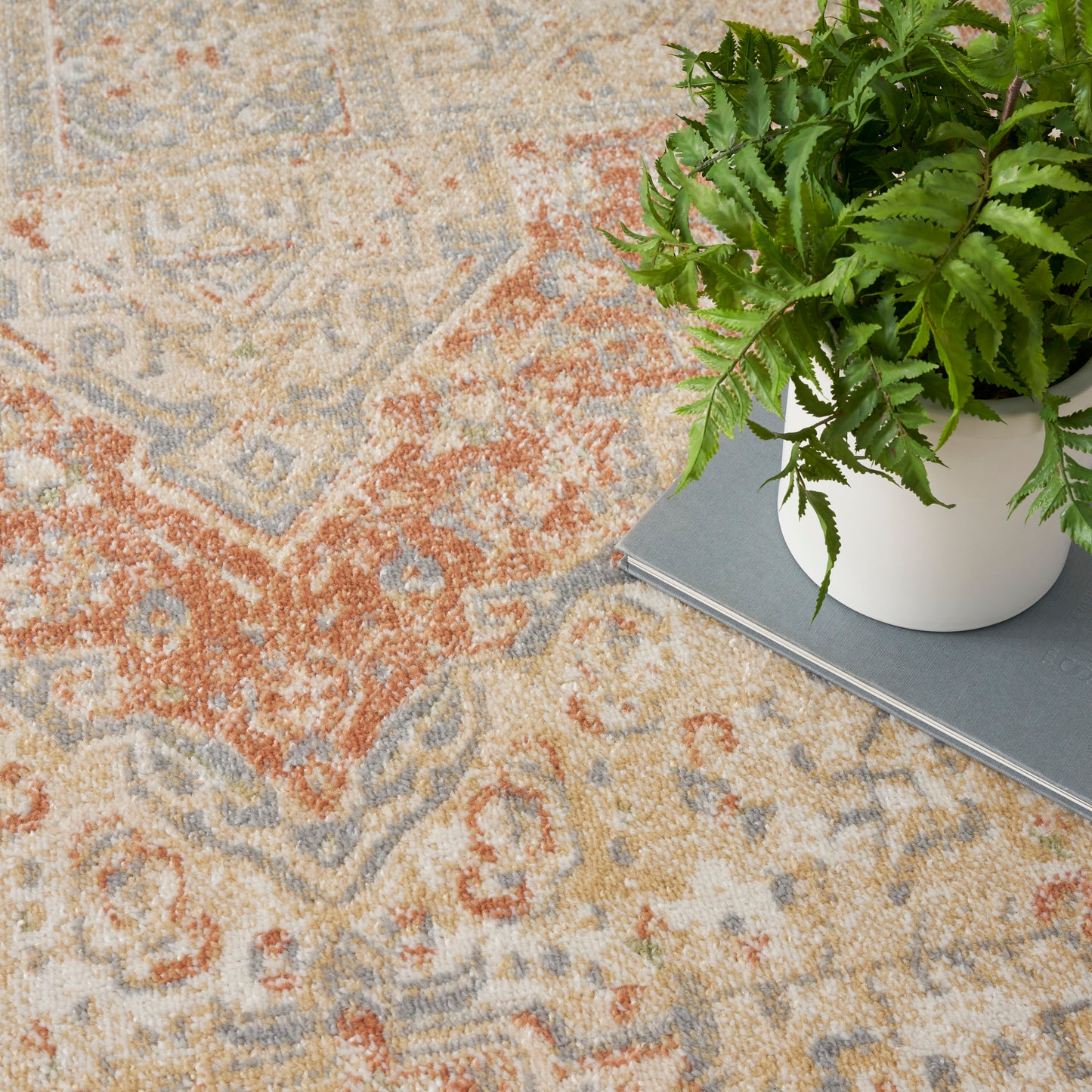 Nourison Nourison Essentials Persian 6' x Round Beige Rust Vintage Rug