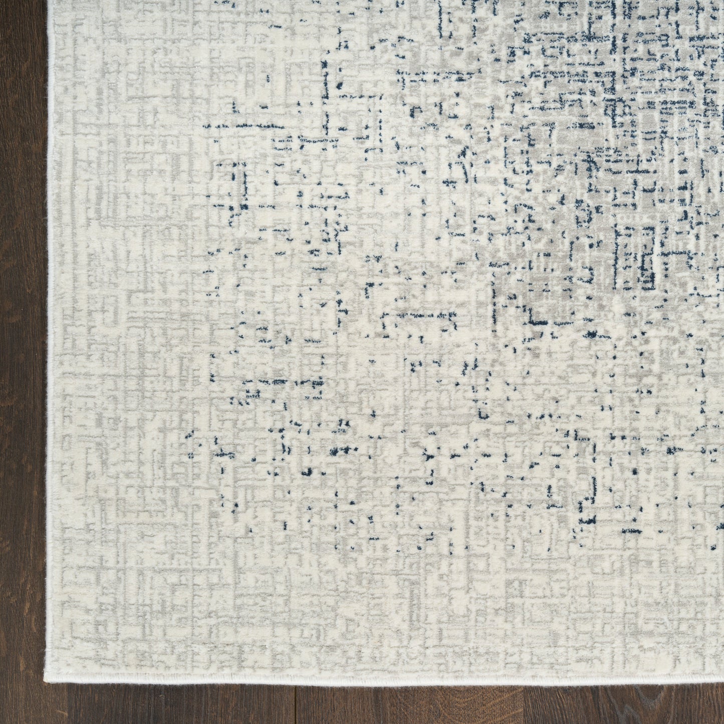 DKNY Grand Street 2'2" x 10' Ivory Blue Modern Indoor Rug