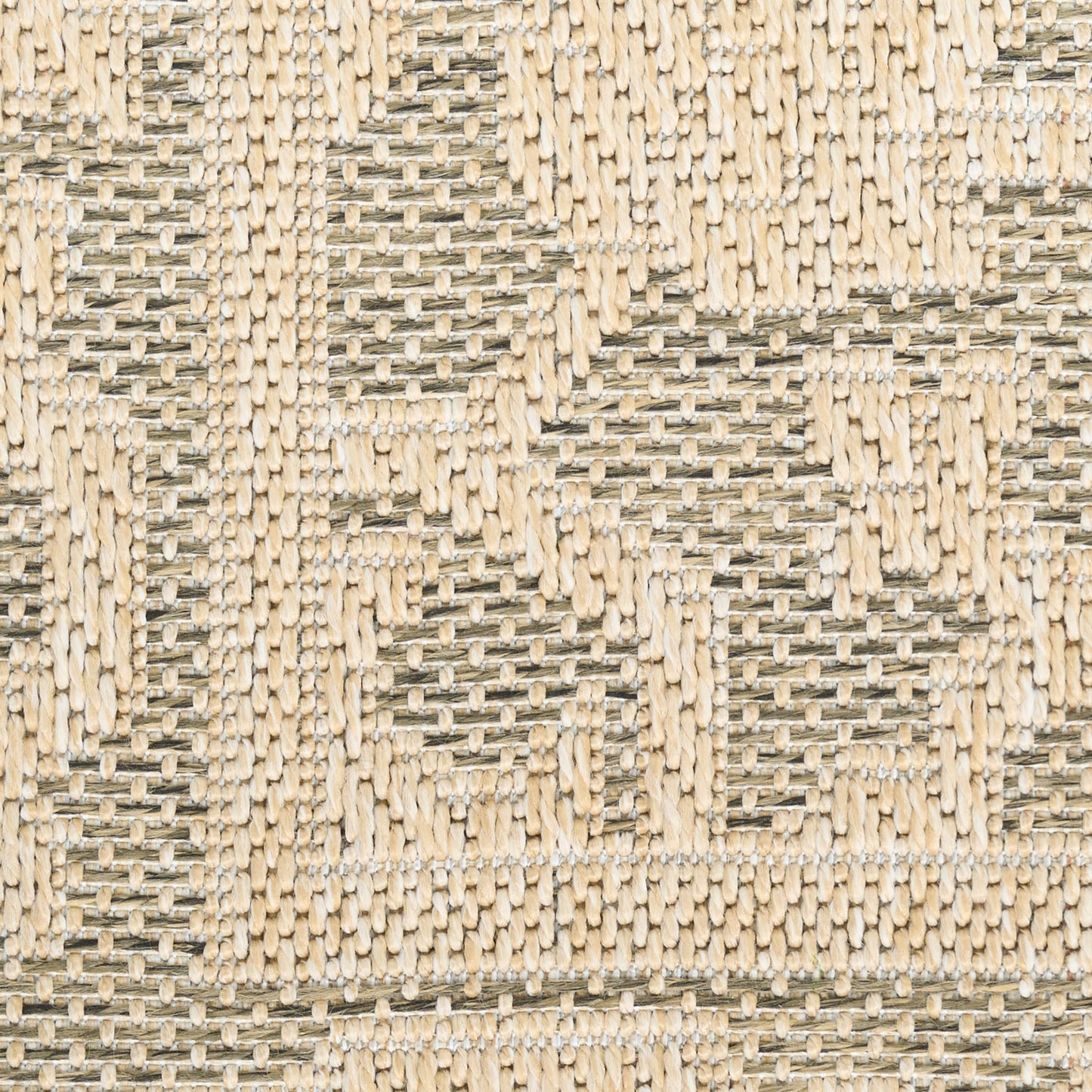 Nourison Tulum 2'2" x 8' Taupe Olive Outdoor Rug