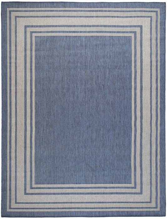 Nourison Horizon Indoor/Outdoor 8' x 10' Denim Modern Rug