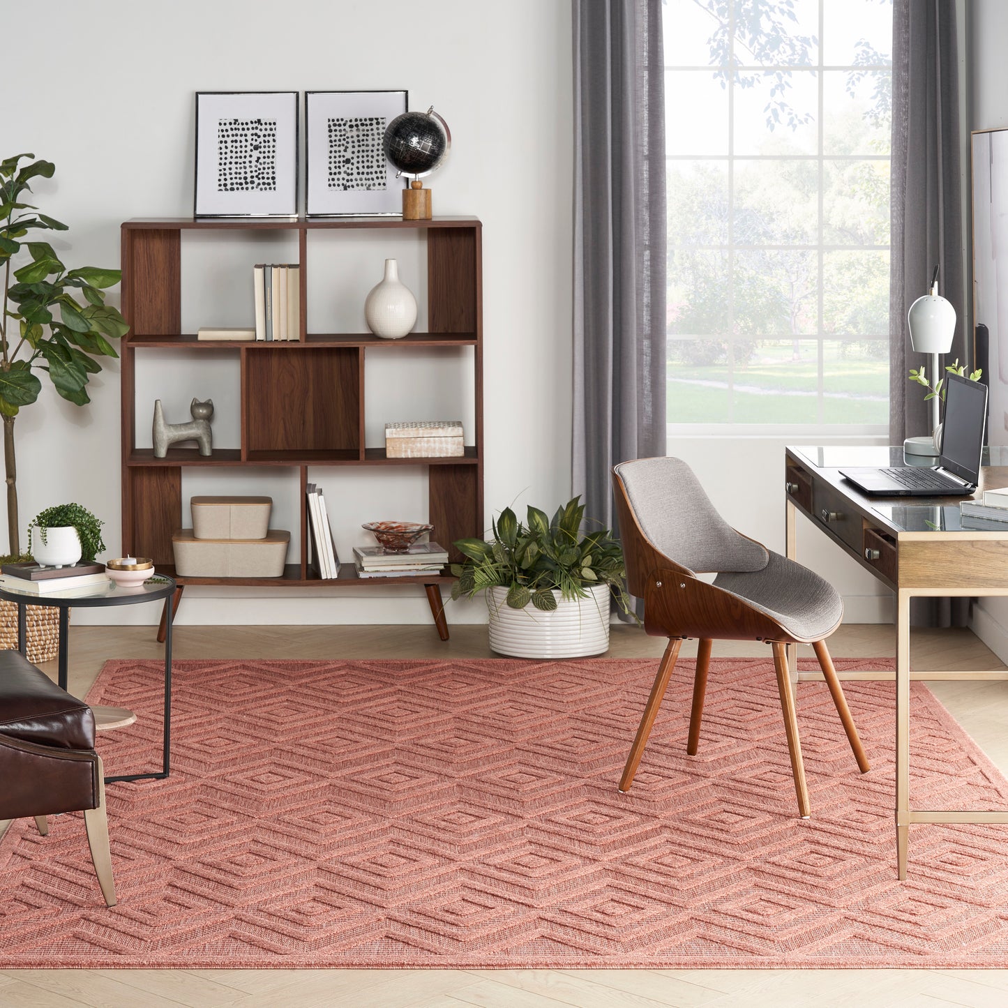Nourison Versatile 9' x 12' Coral Orange Modern Rug