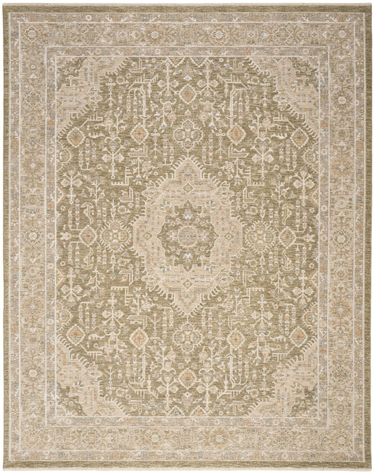 Nourison Retreat 5'3" x 7'6" Green Vintage Indoor Rug