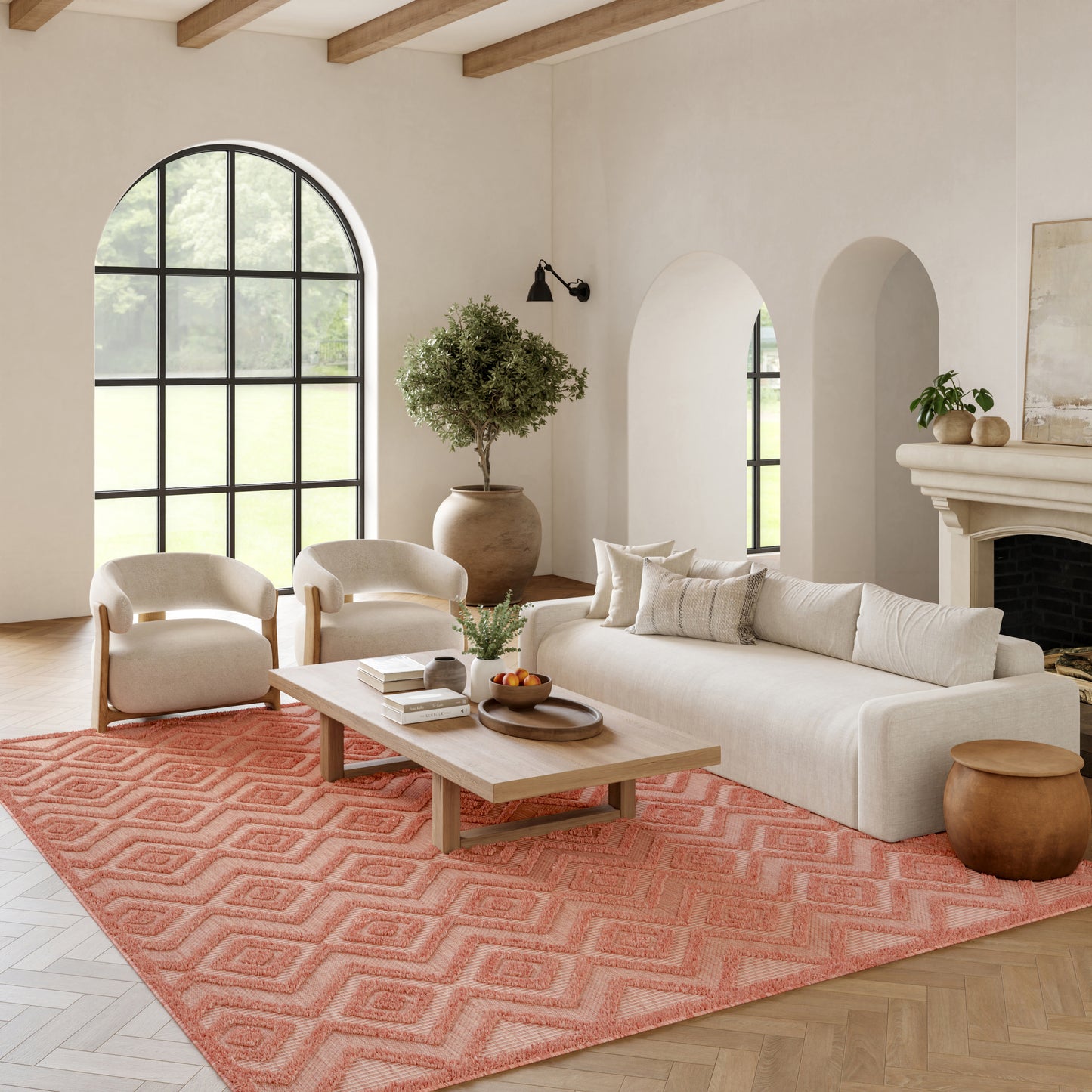 Nourison Versatile 9' x 12' Coral Orange Modern Rug