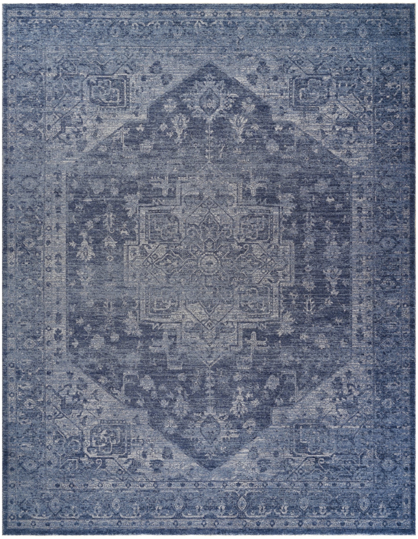 DKNY Pure Shades 9' x 12' Blue Vintage Indoor Rug