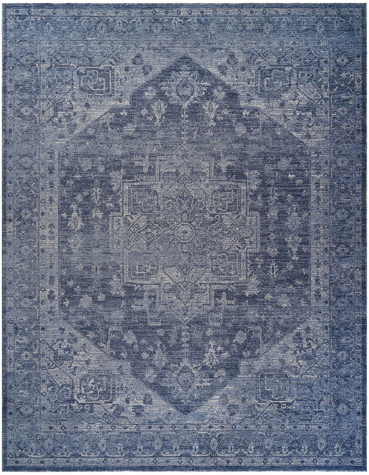 DKNY Pure Shades 9' x 12' Blue Vintage Indoor Rug