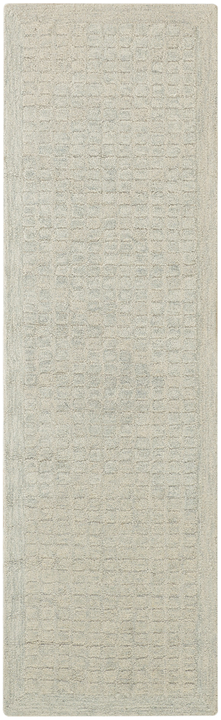 DKNY Pure Grids 2'3" x 7'6" Light Blue Contemporary Indoor Rug