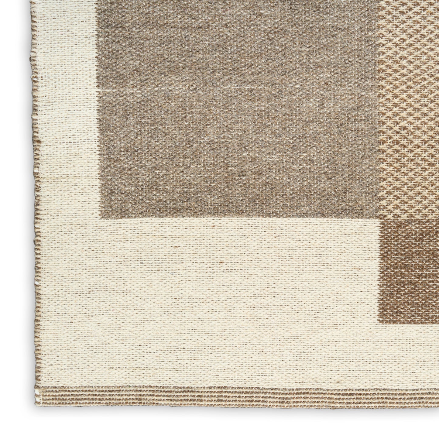 Nourison Copenhagen 5' x 7' Ivory Mocha Mid-Century Modern Indoor Rug