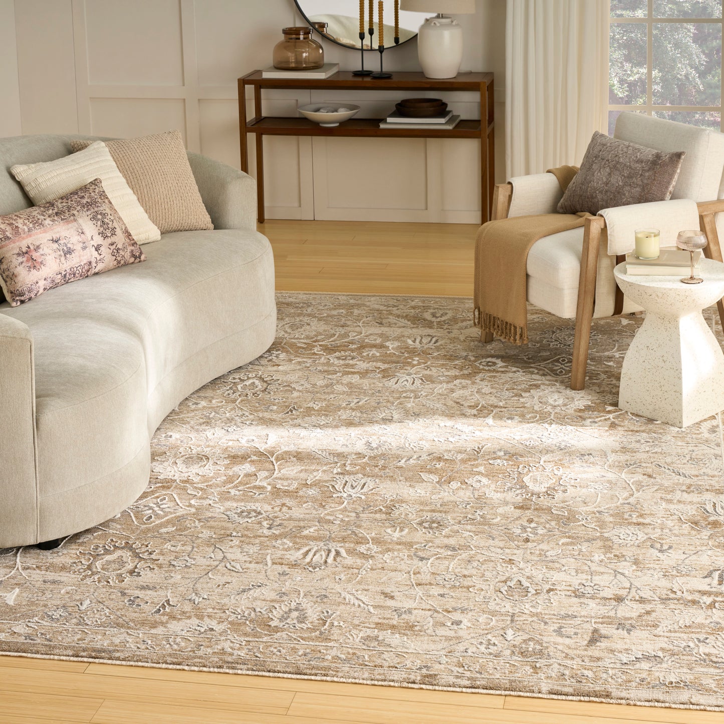 Nourison Retreat 7'10" x 10' Beige Vintage Indoor Rug