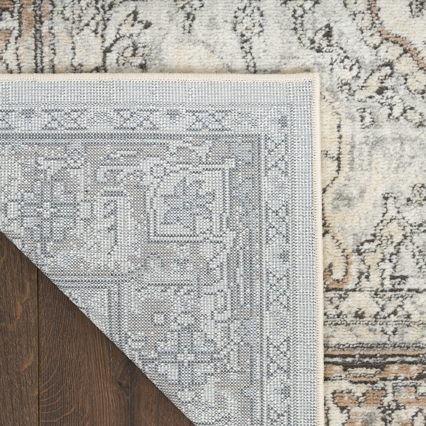 Nourison Quarry 3'9" x 5'9" Ivory Grey Taupe Vintage Indoor Rug
