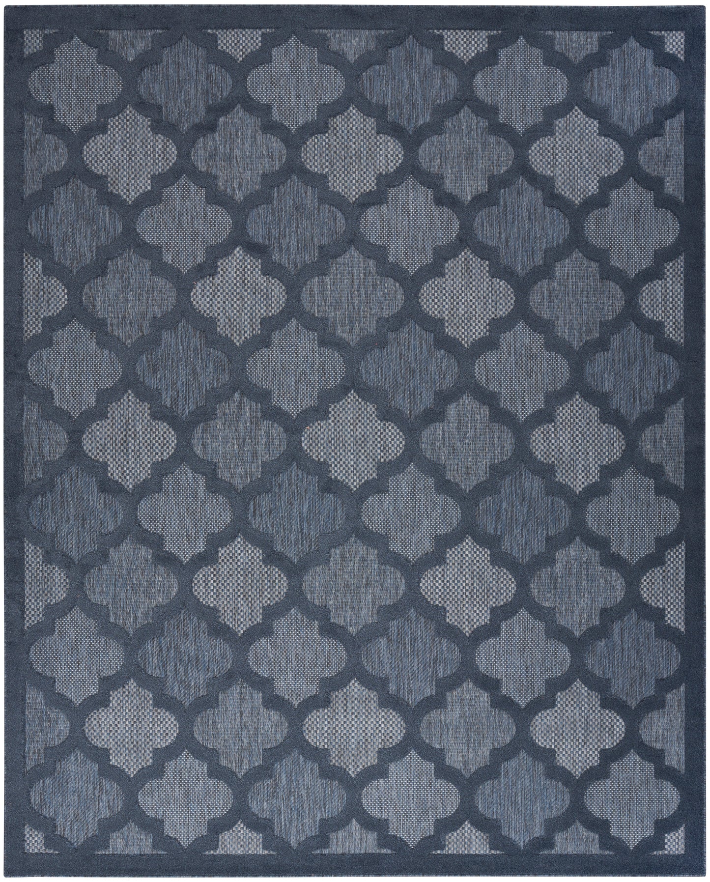 Nourison Easy Care 9' x 12' Navy Blue Modern Rug