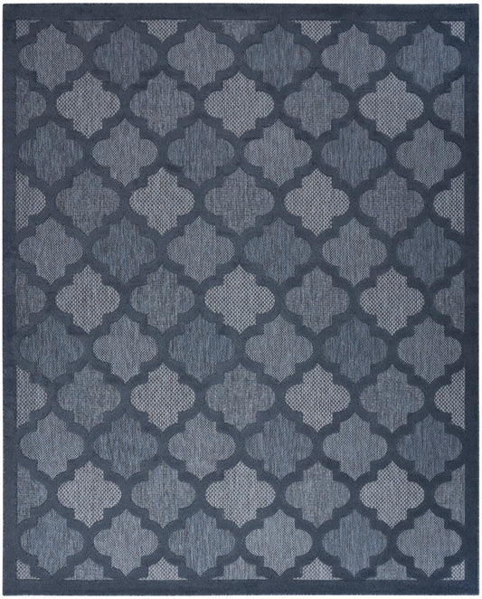 Nourison Easy Care 9' x 12' Navy Blue Modern Rug