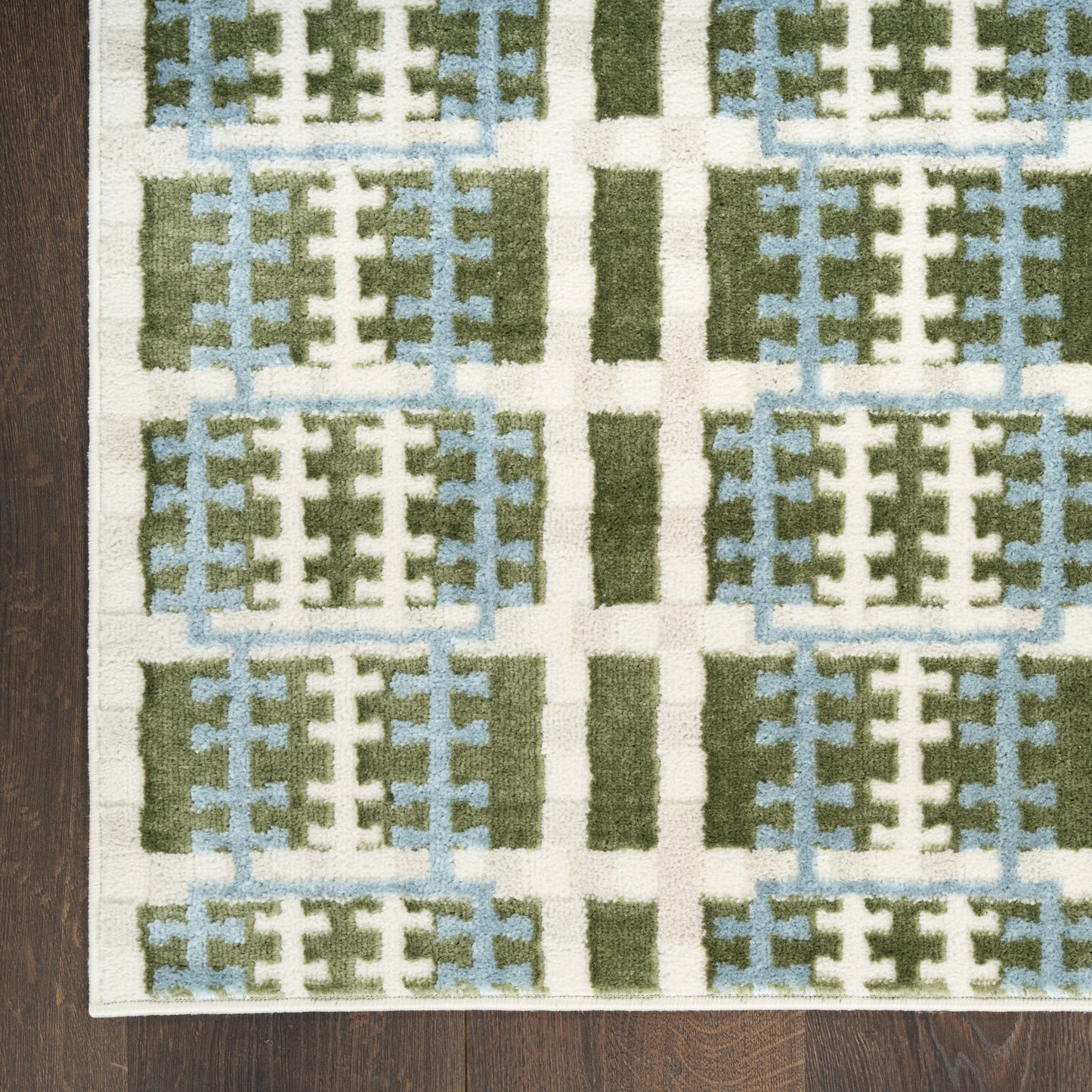 Nourison Nordic 5' x 7' Blue Green Modern Indoor Rug