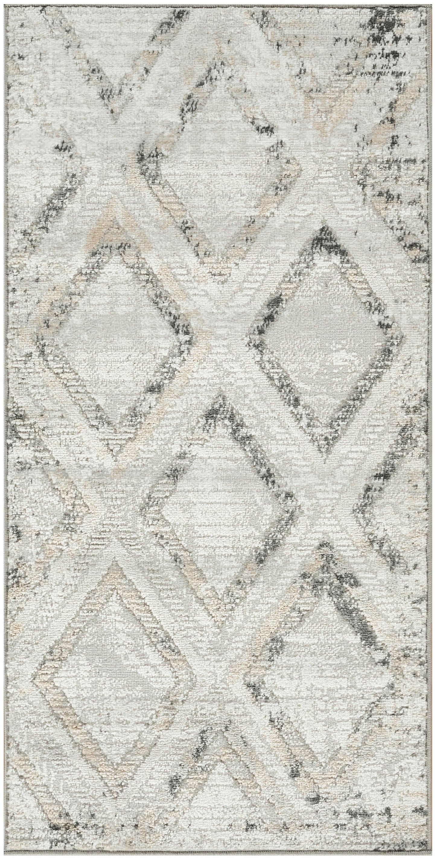 Nourison Dekor 2' x 4' Grey Charcoal Modern Indoor Rug