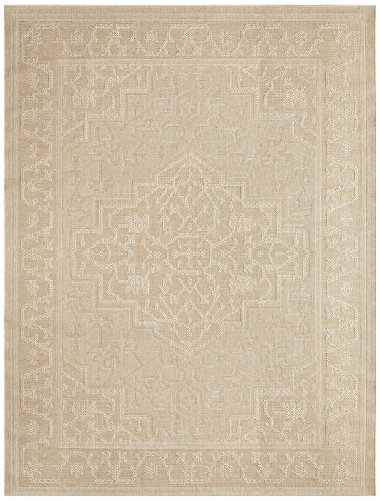Nourison Tulum 9' x 12' Cream Outdoor Rug
