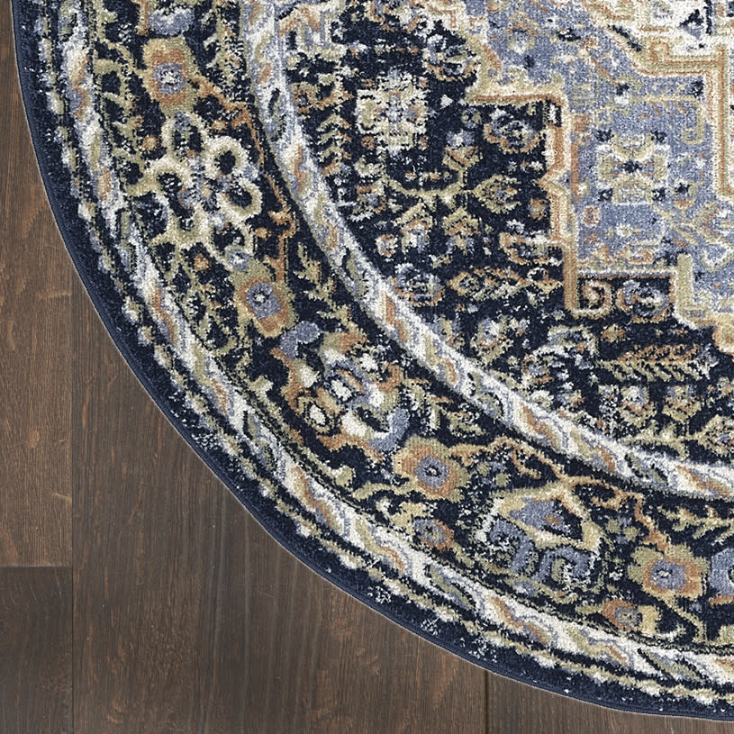 Nourison Nourison Essentials Persian 6' x Round Navy Vintage Rug
