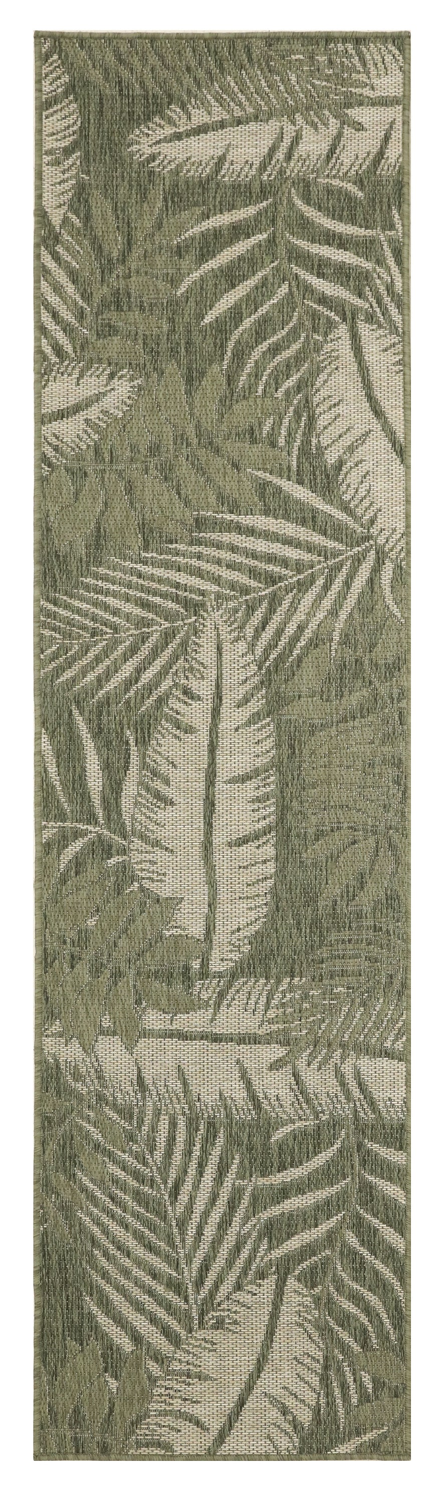 Nourison Garden Oasis 2' x 8' Green Ivory Outdoor Rug