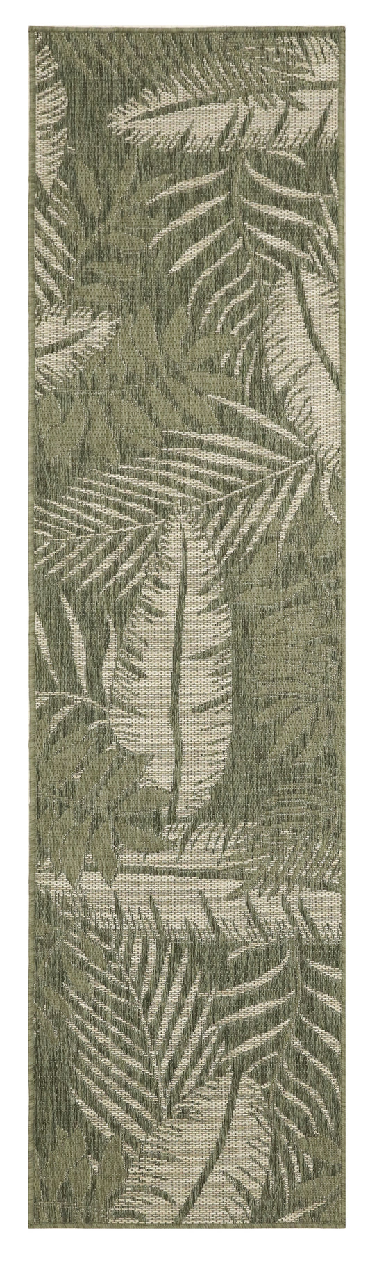 Nourison Garden Oasis 2' x 8' Green Ivory Outdoor Rug