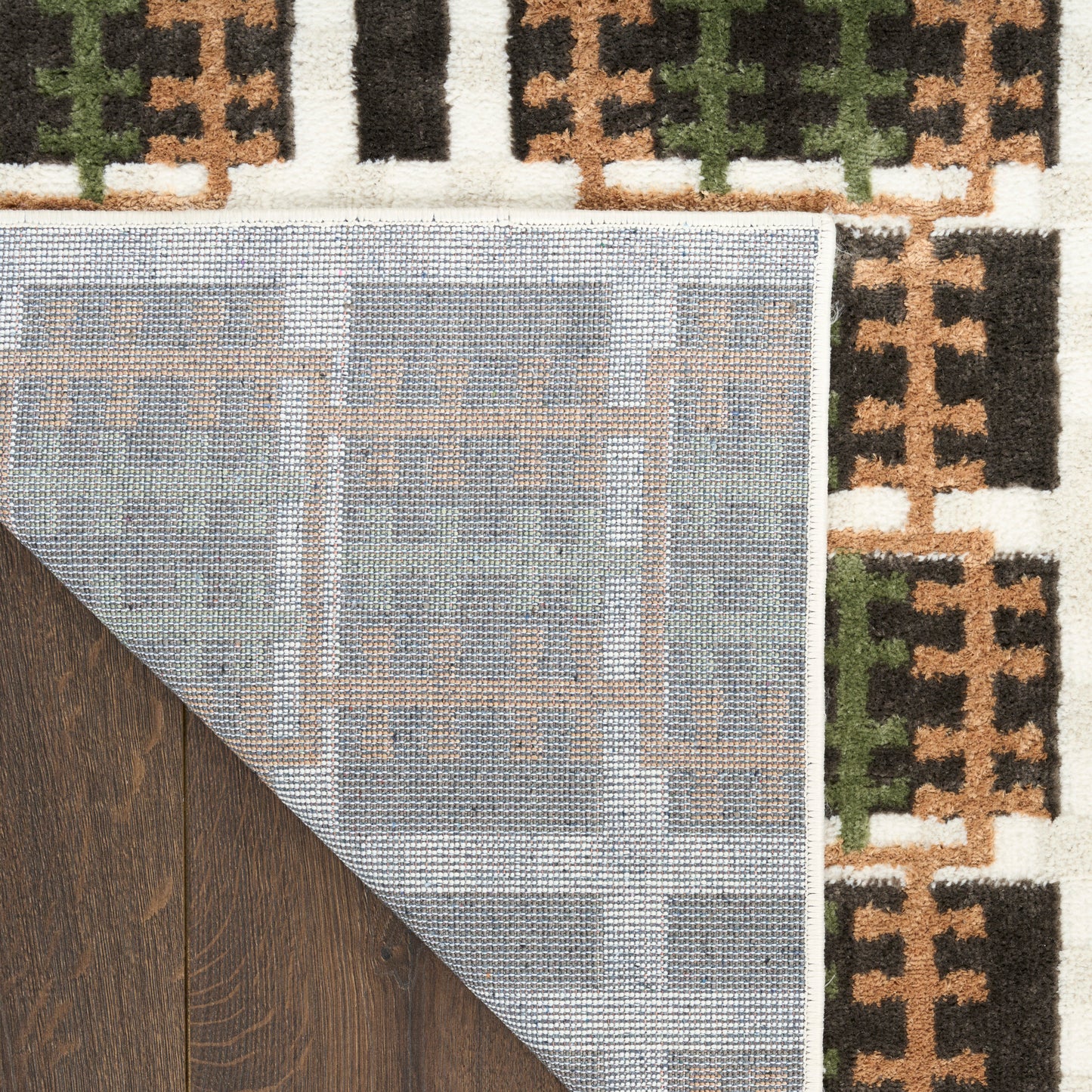 Nourison Nordic 4' x 6' Charcoal Multicolor Modern Indoor Rug