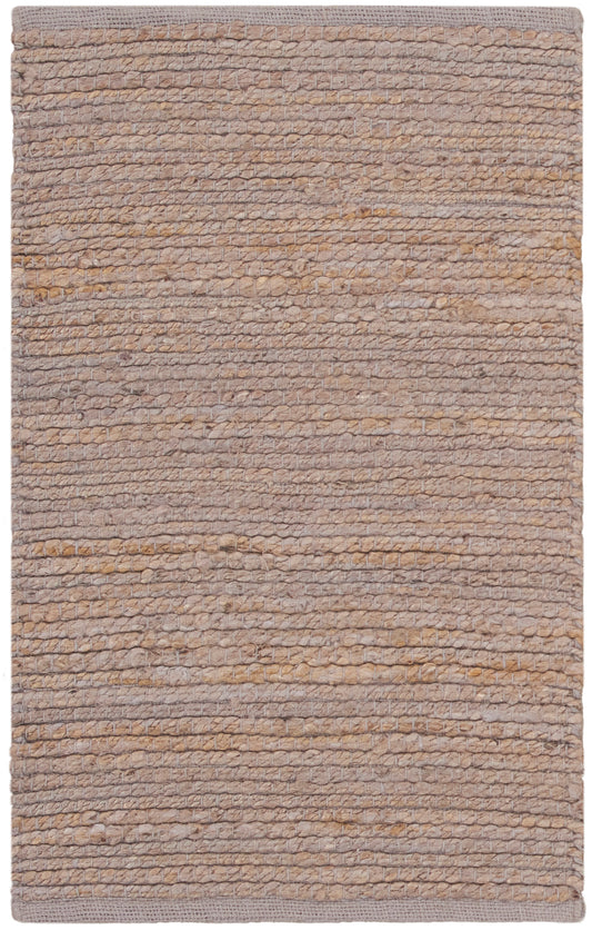 Nourison Natural Jute 3' x 5' Grey Farmhouse Indoor Rug
