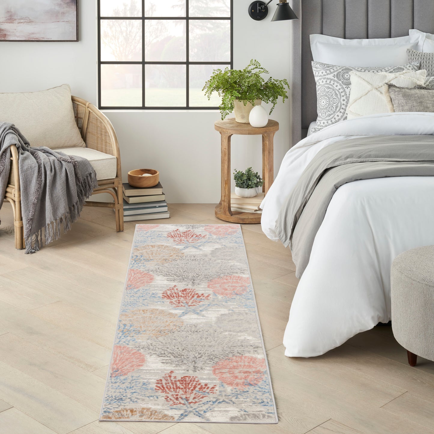 Nourison Seaside 2' x 6' Multicolor Coastal, Nautical & Beach Indoor Rug