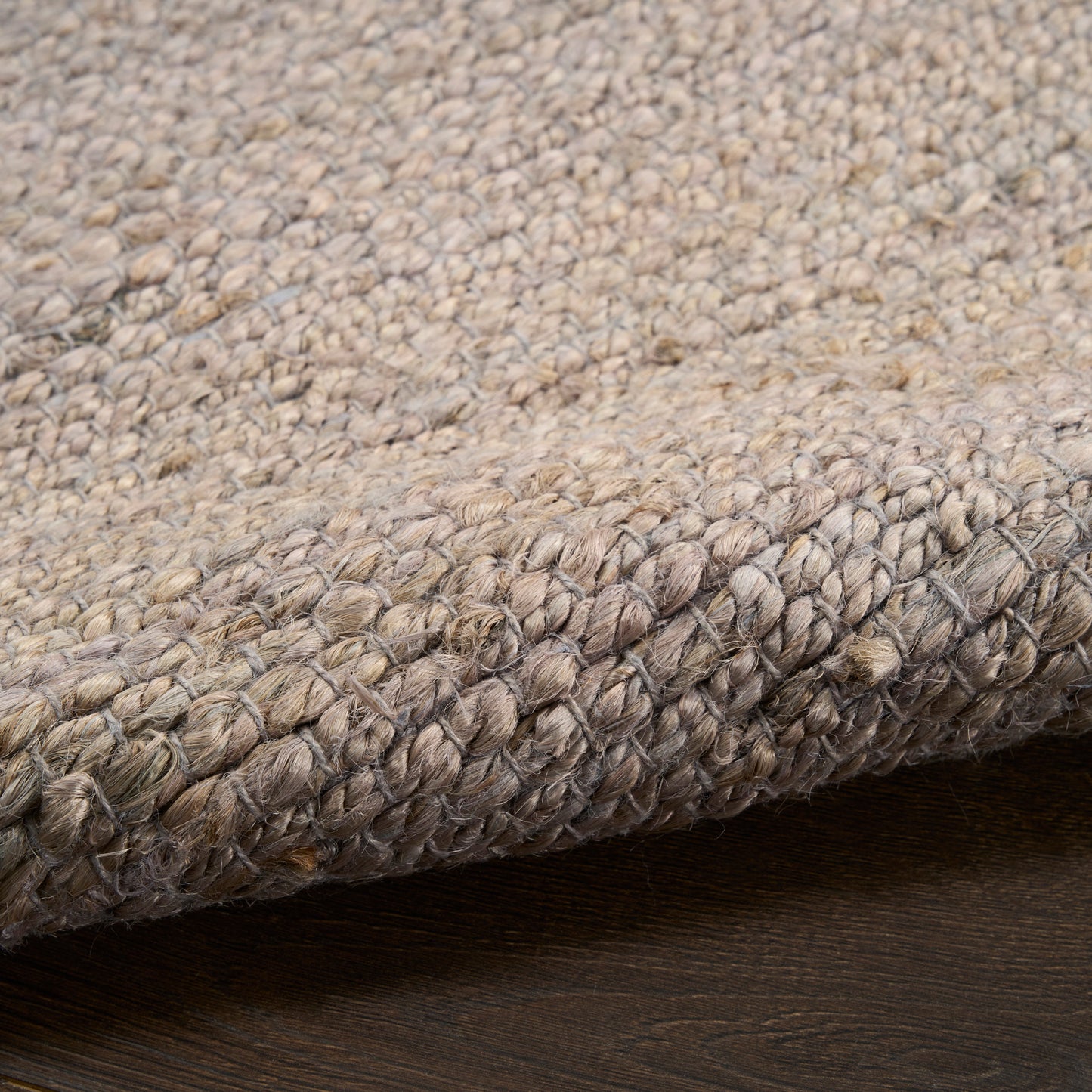 Nourison Natural Jute 9' x 12' Grey Farmhouse Indoor Rug