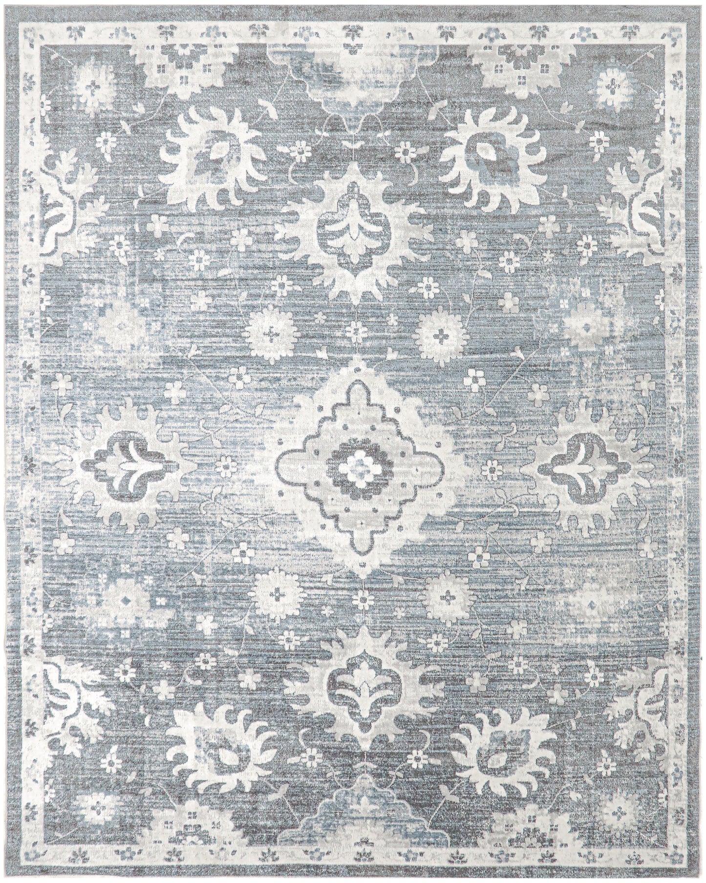 Nourison Astra Machine Washable 9' x 12' Denim Vintage Indoor Rug