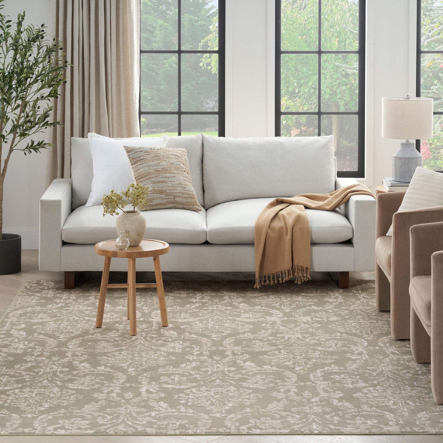 Nourison Jubilant 10' x 14' Olive Vintage Indoor Rug