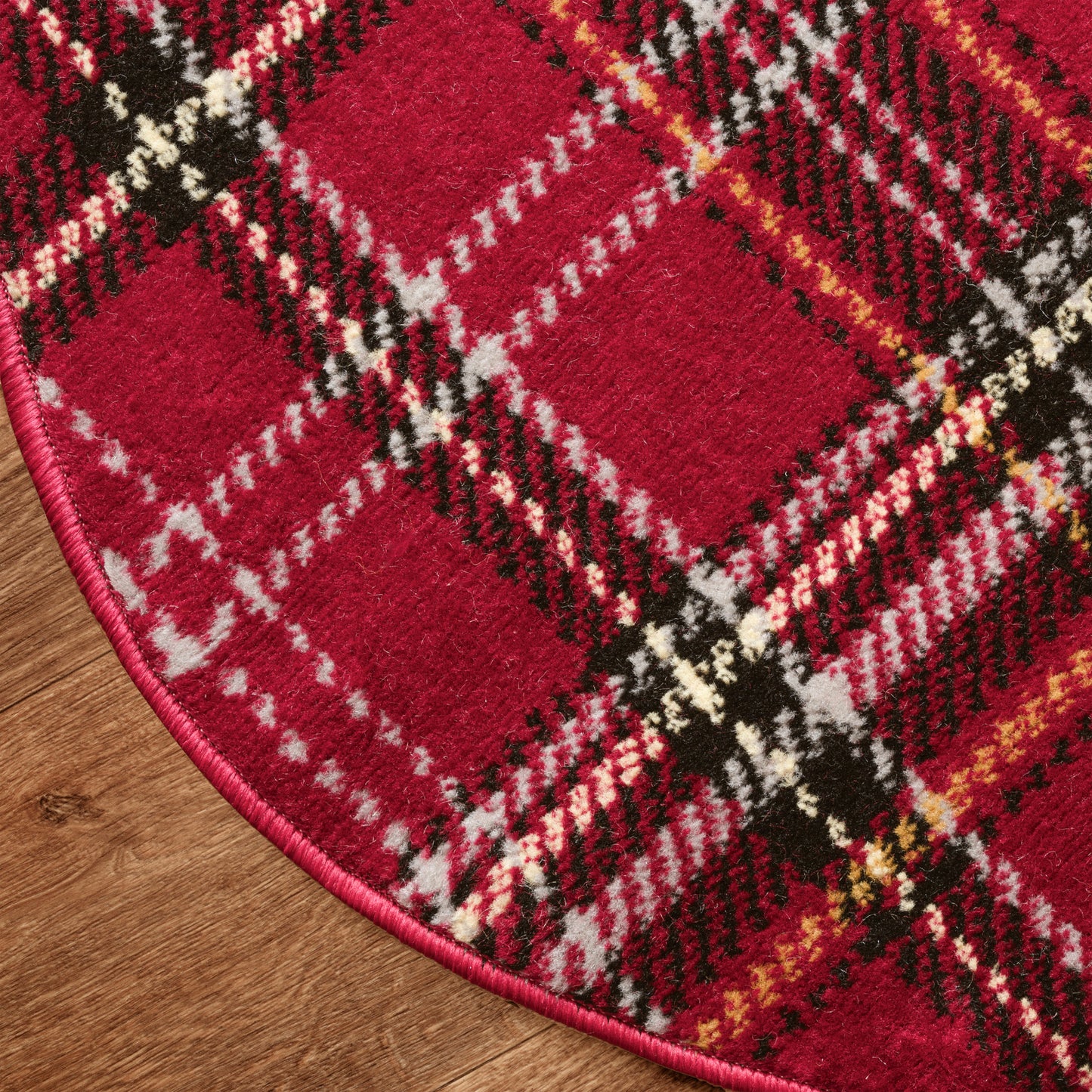 Nourison Grafix 3' x Round Red Christmas Indoor Rug