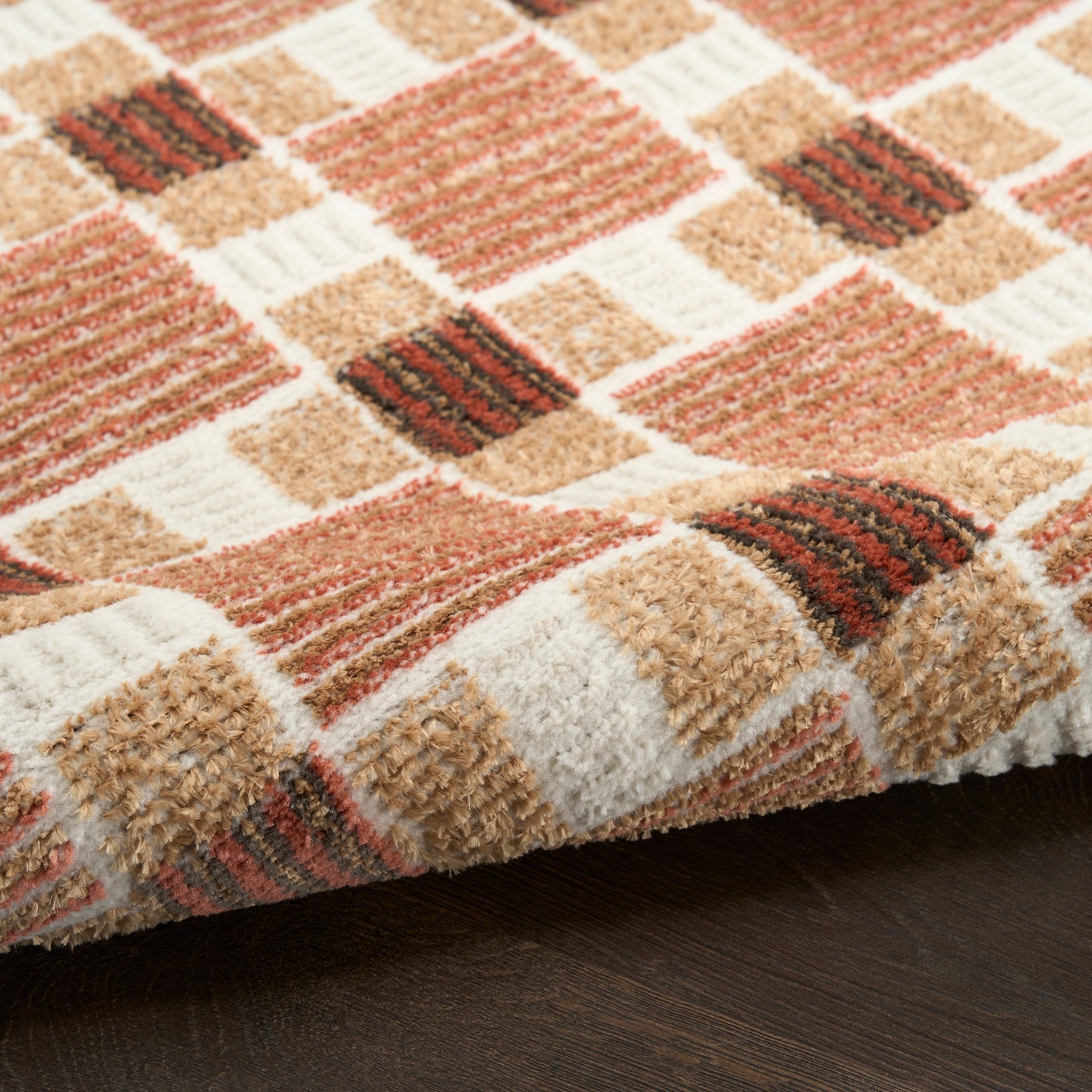 Nourison Nordic 2' x 6' Rust Modern Indoor Rug