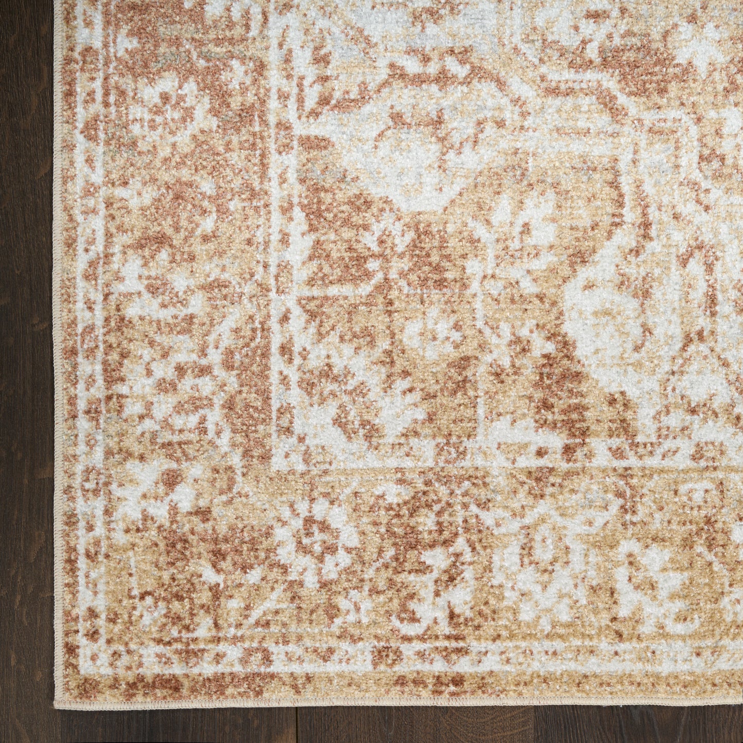 Nourison Astra Machine Washable 9' x 12' Rust Vintage Indoor Rug