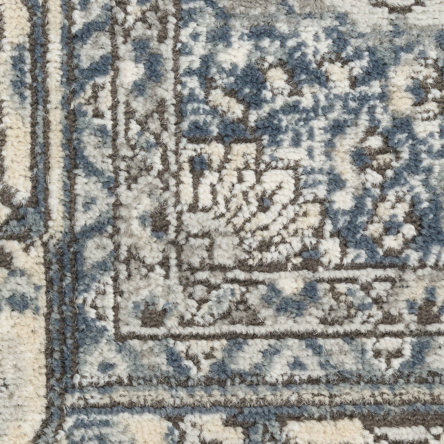 Nourison Quarry 5'3" x 7'3" Ivory Navy Vintage Indoor Rug