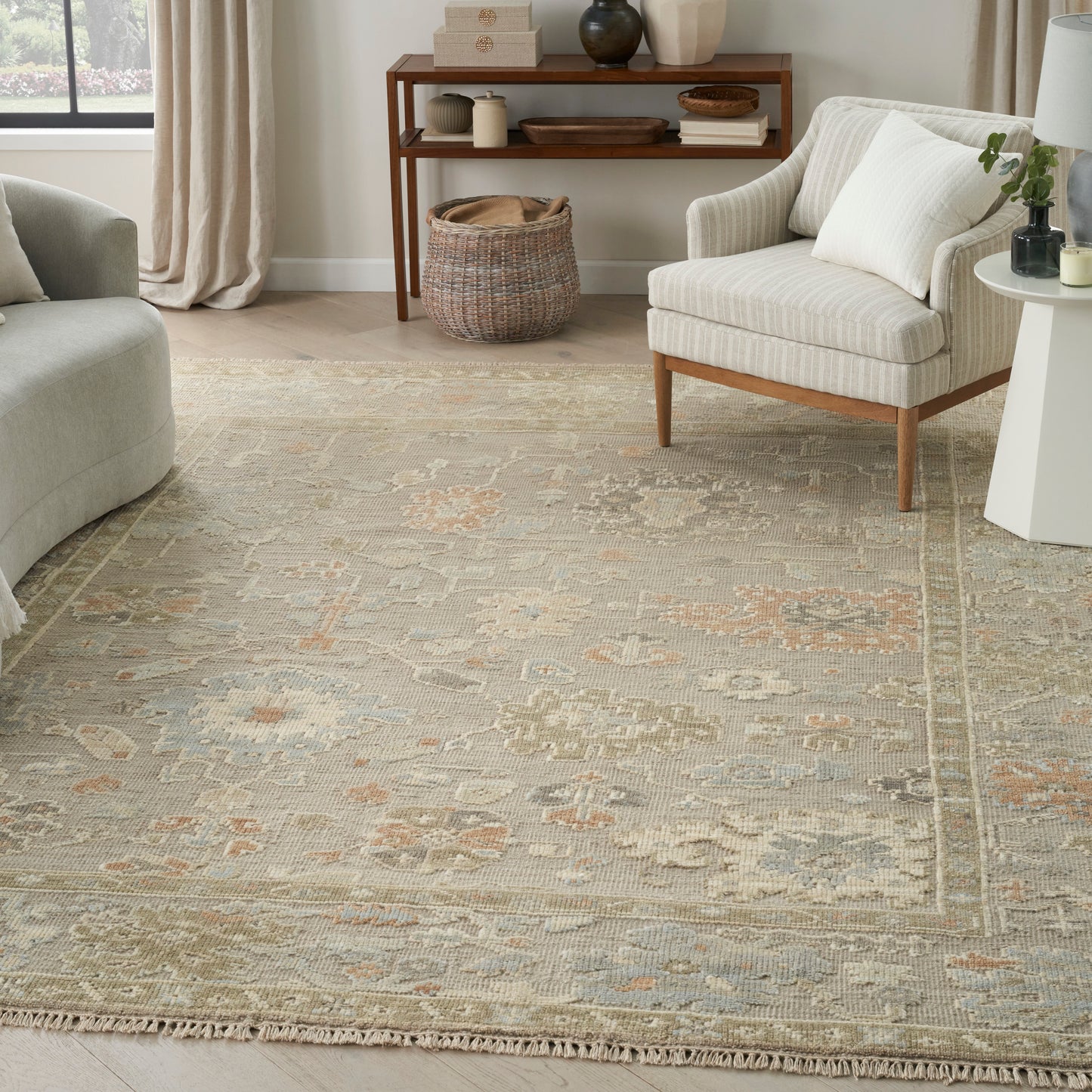 Nourison Whispers 9' x 12' Taupe Vintage Indoor Rug