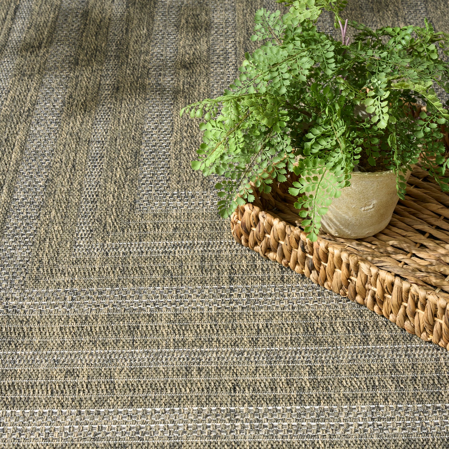 Nourison Tulum 6' x 9' Olive Outdoor Rug