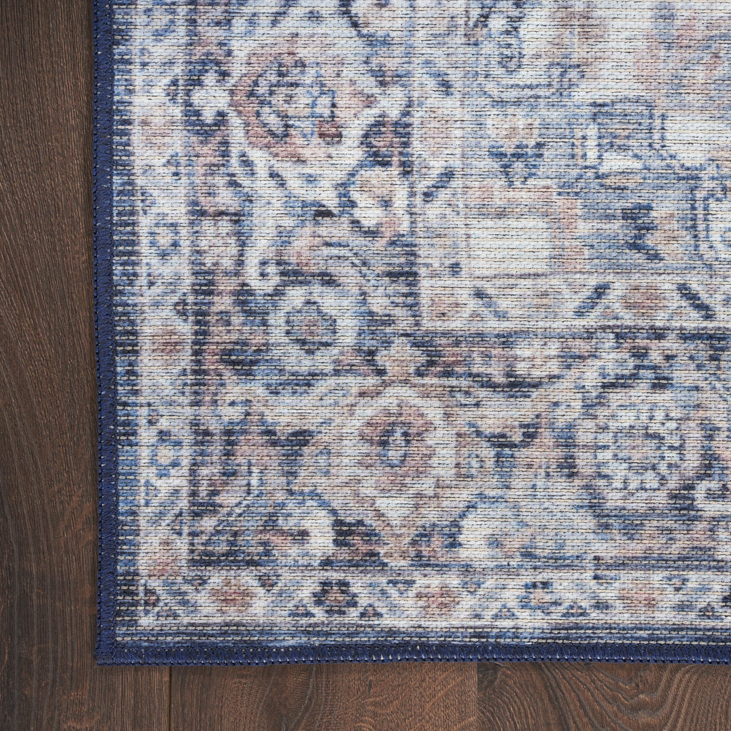 Nourison New Concept Washables 2' x 3'9" Ivory Navy Vintage Indoor Rug