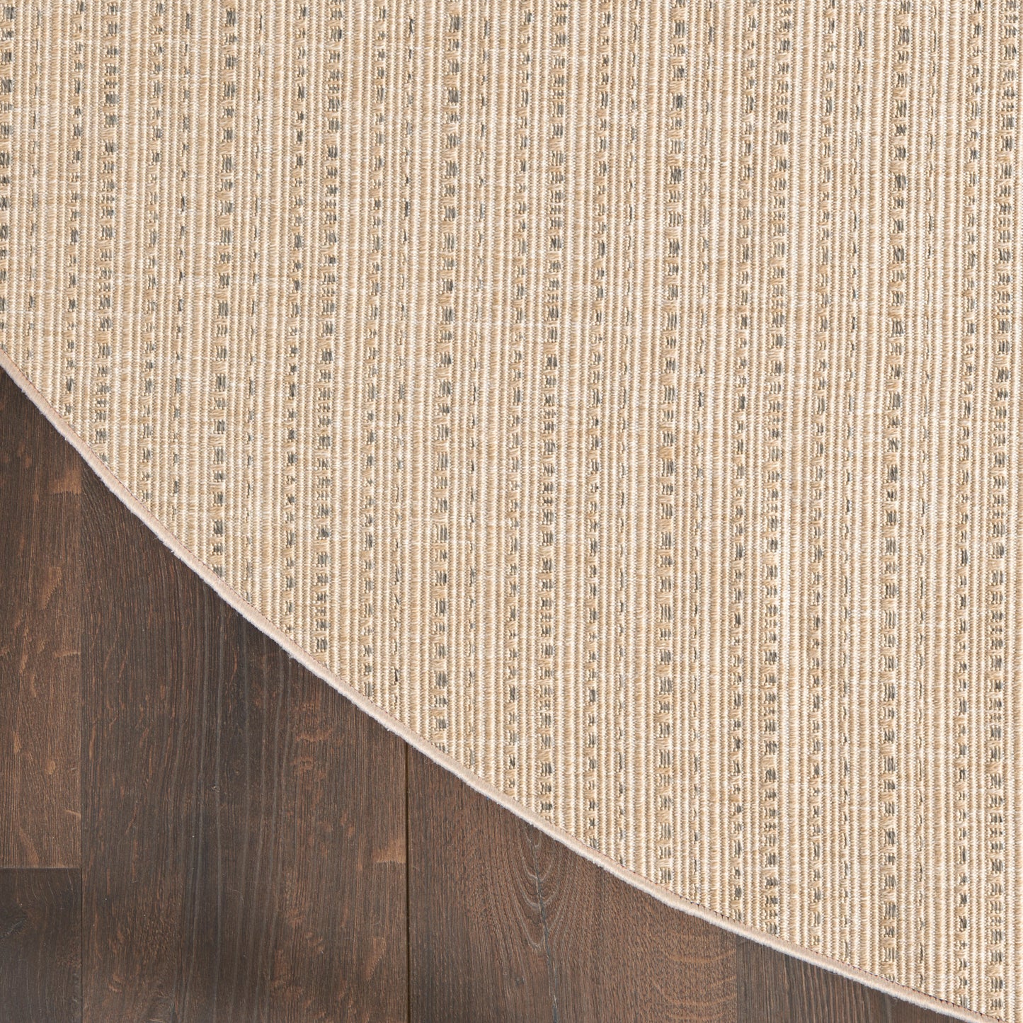 Nourison Tulum 8' x Round Taupe Outdoor Rug