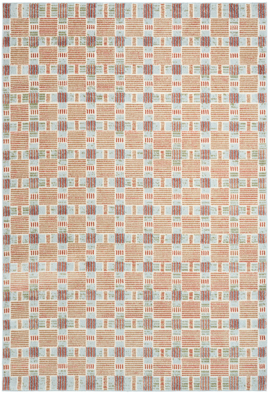 Nourison Nordic 4' x 6' Rust Multicolor Modern Indoor Rug