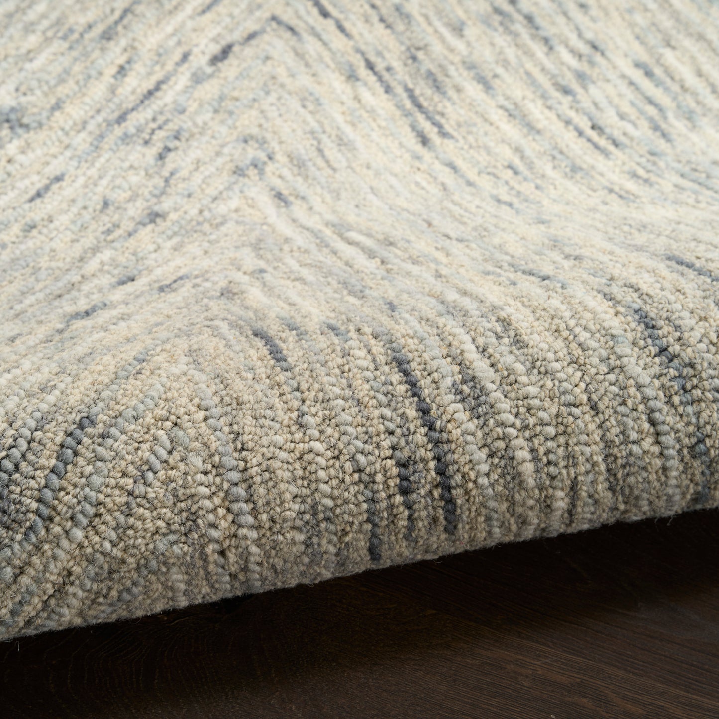 DKNY Pure Angles 5'3" x 7'3" Grey Modern Indoor Rug