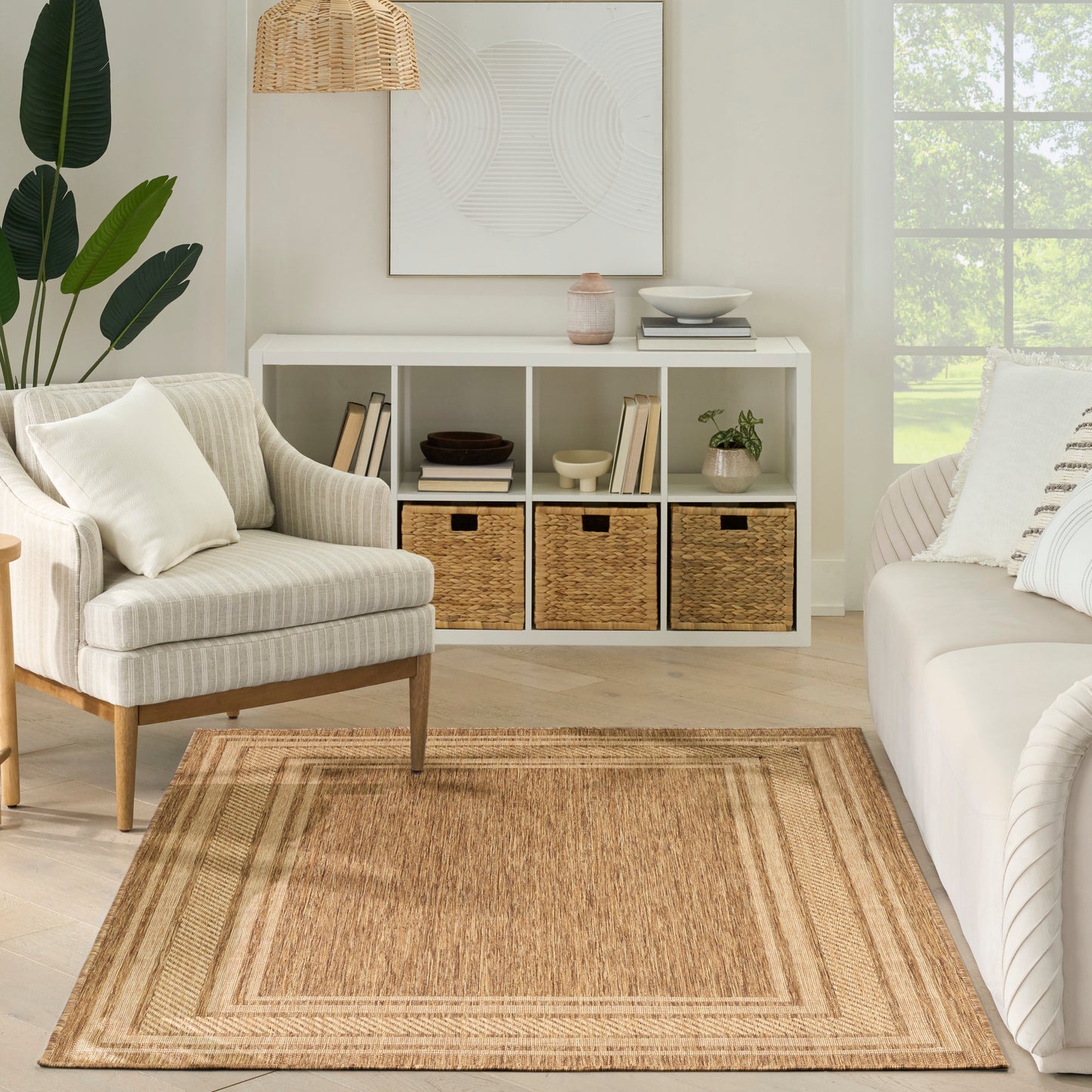 Nourison Horizon Indoor/Outdoor 6' x 9' Natural Modern Rug