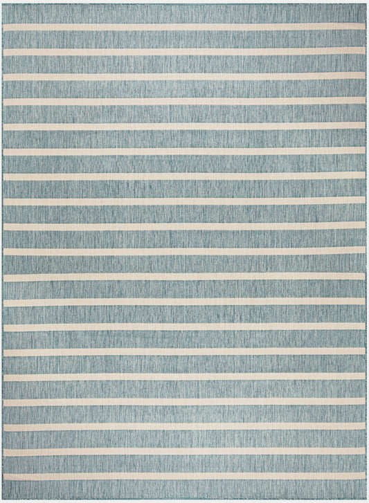Nourison Positano 10' x 14' Aqua Ivory Modern Rug