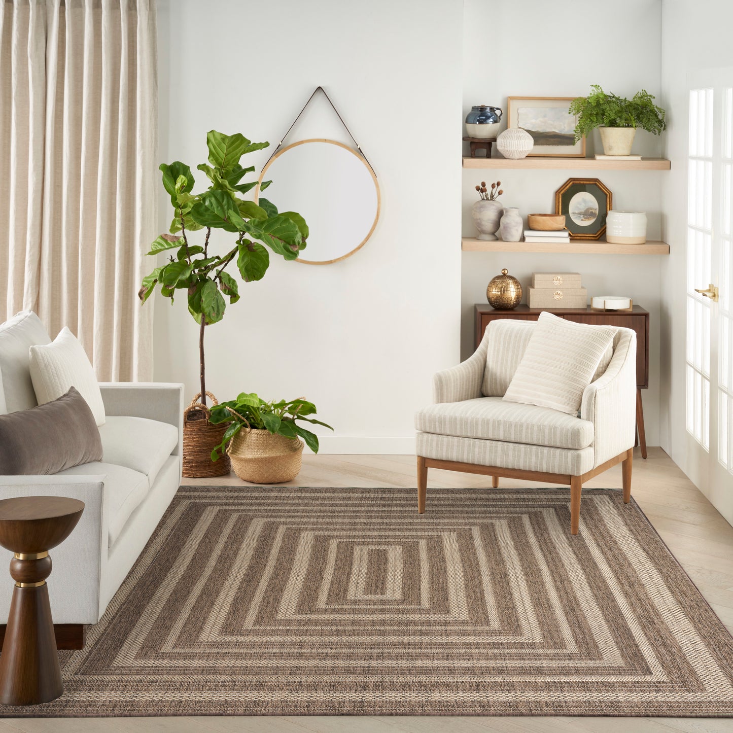 Nourison Tulum 10' x 14' Brown Outdoor Rug