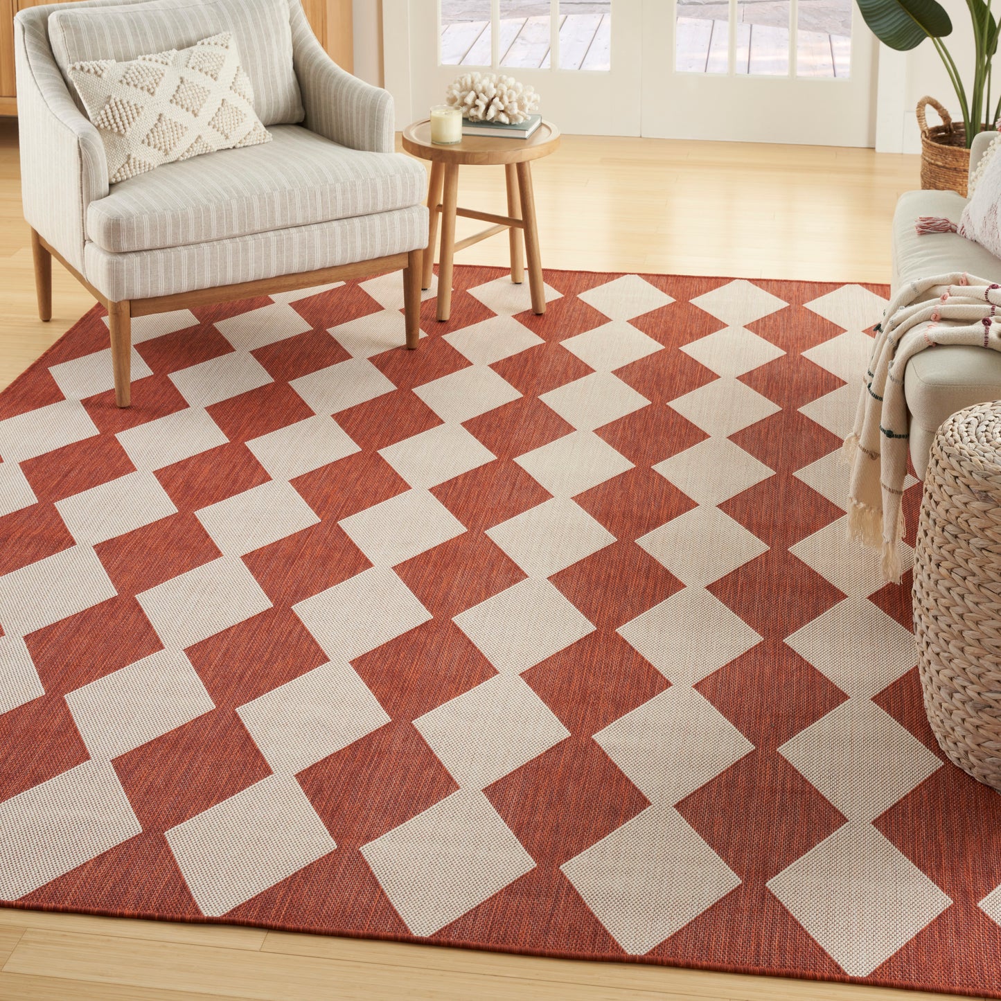 Nourison Positano 10' x 14' Terracotta Modern Rug