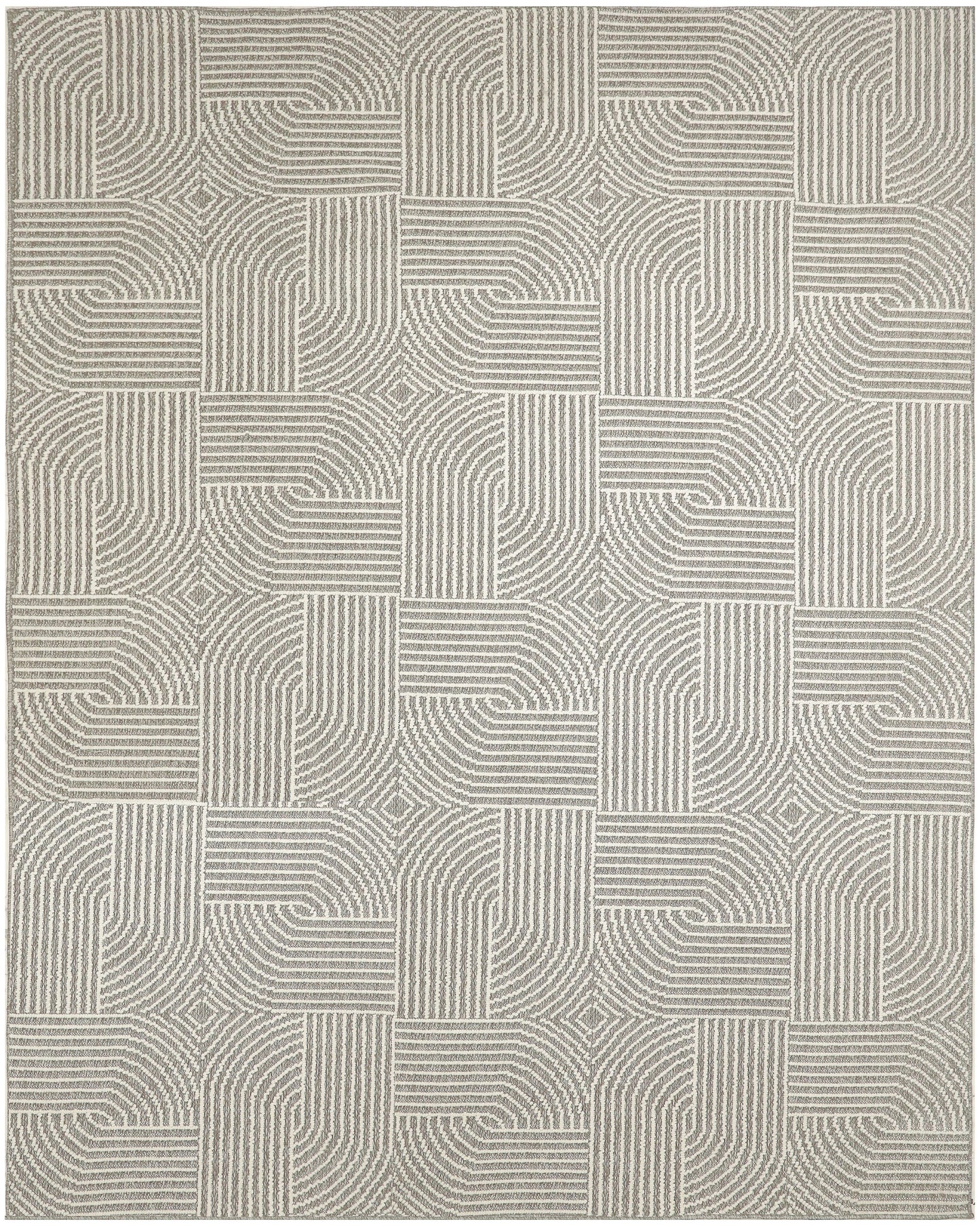Nourison Natural Texture 7'10" x 9'10" Grey Ivory Modern Indoor Rug