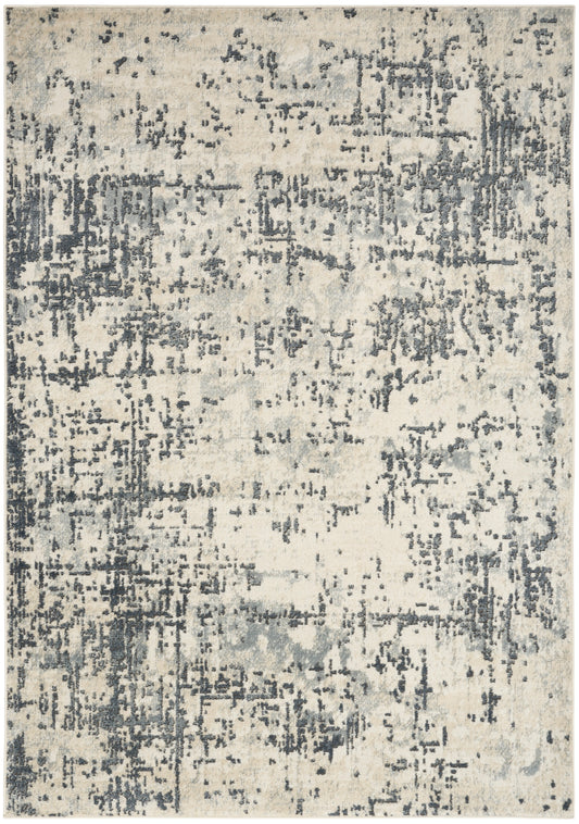 Nourison Quarry 5'3" x 7'3" Ivory Grey Modern Indoor Rug