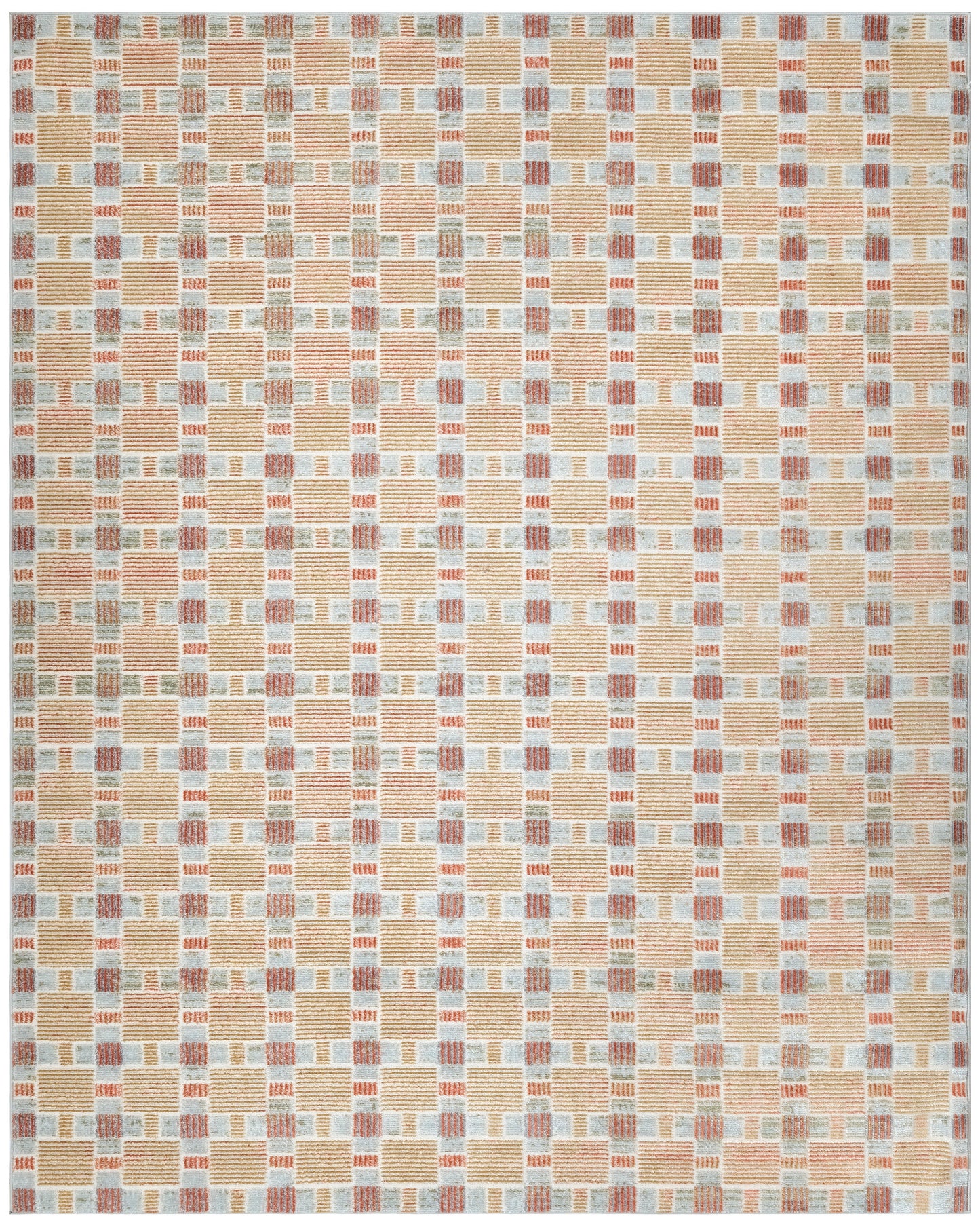 Nourison Nordic 8' x 10' Rust Multicolor Modern Indoor Rug