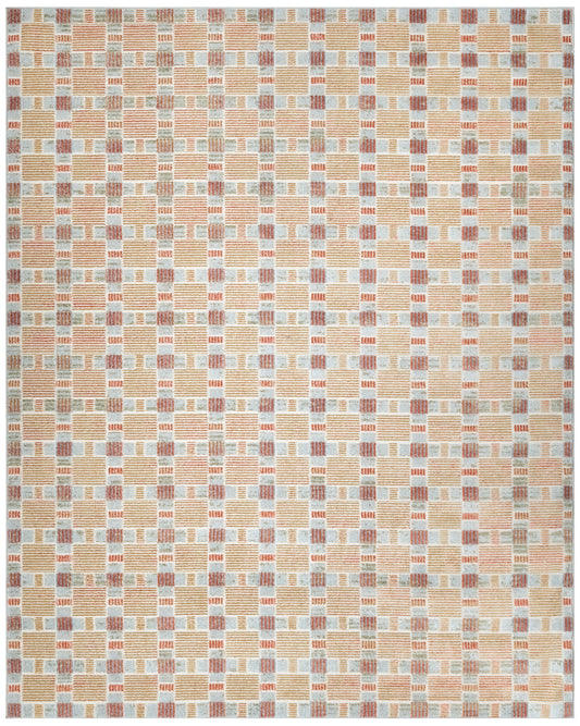 Nourison Nordic 8' x 10' Rust Multicolor Modern Indoor Rug