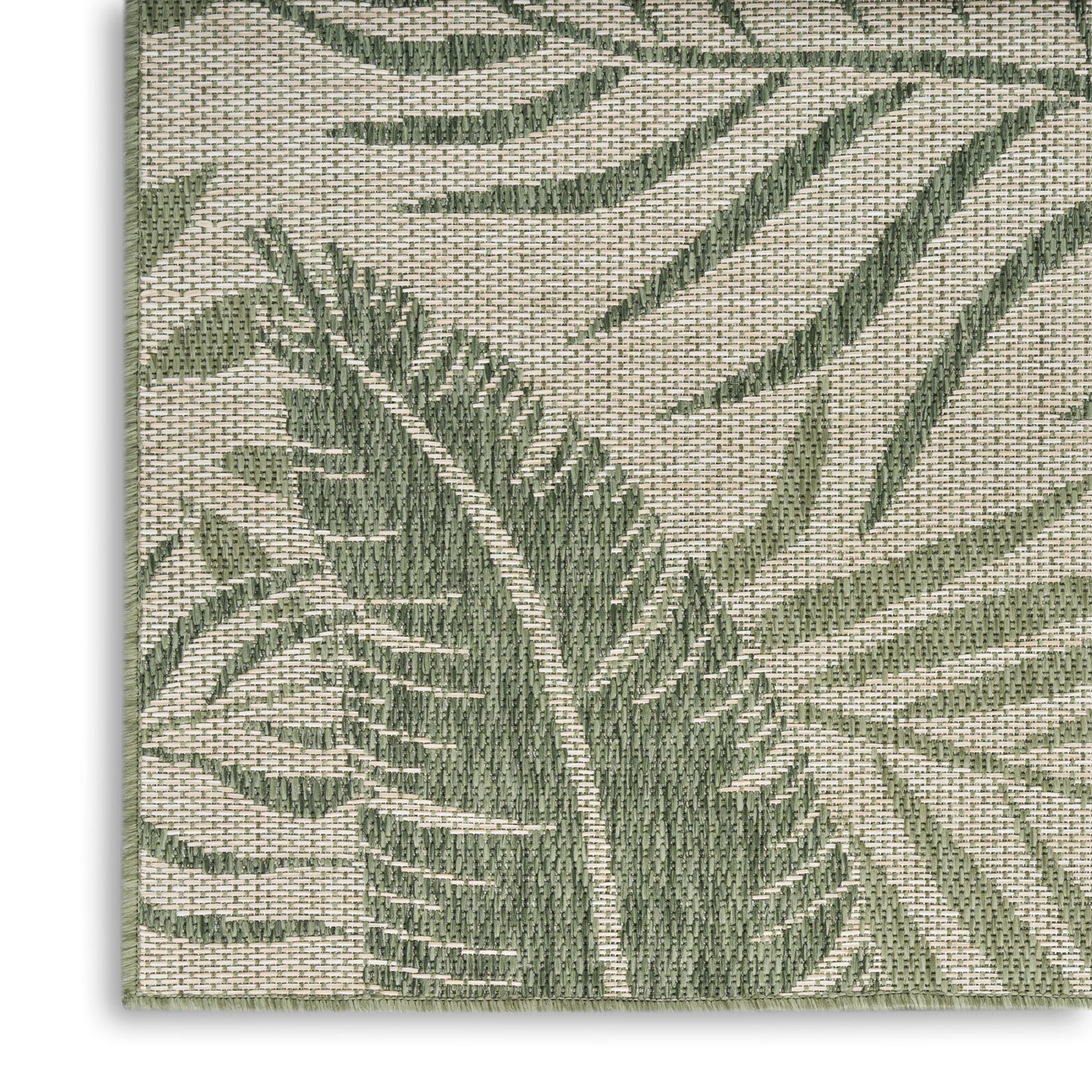 Nourison Garden Oasis 2' x 4' Ivory Green Outdoor Rug