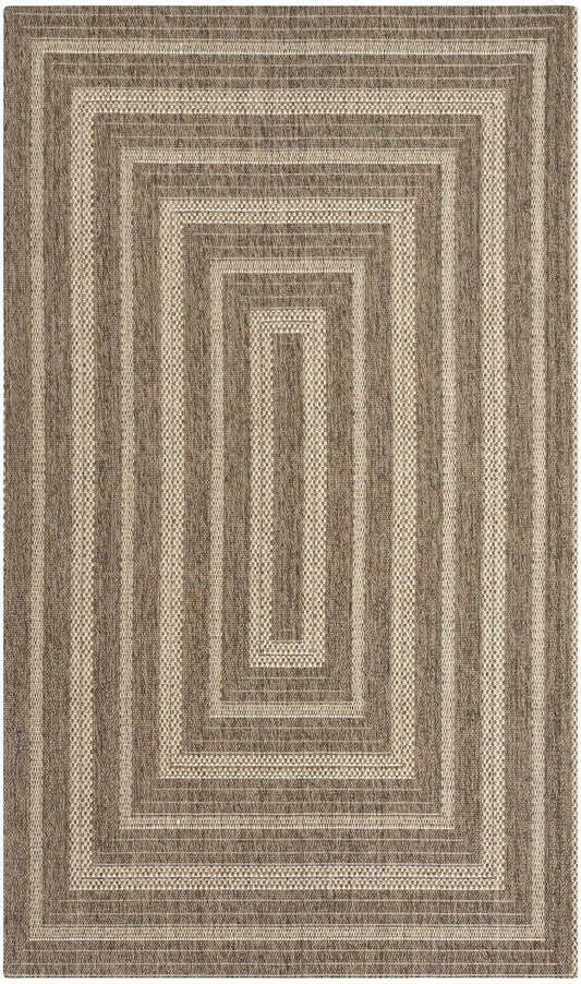 Nourison Tulum 3' x 5' Brown Outdoor Rug