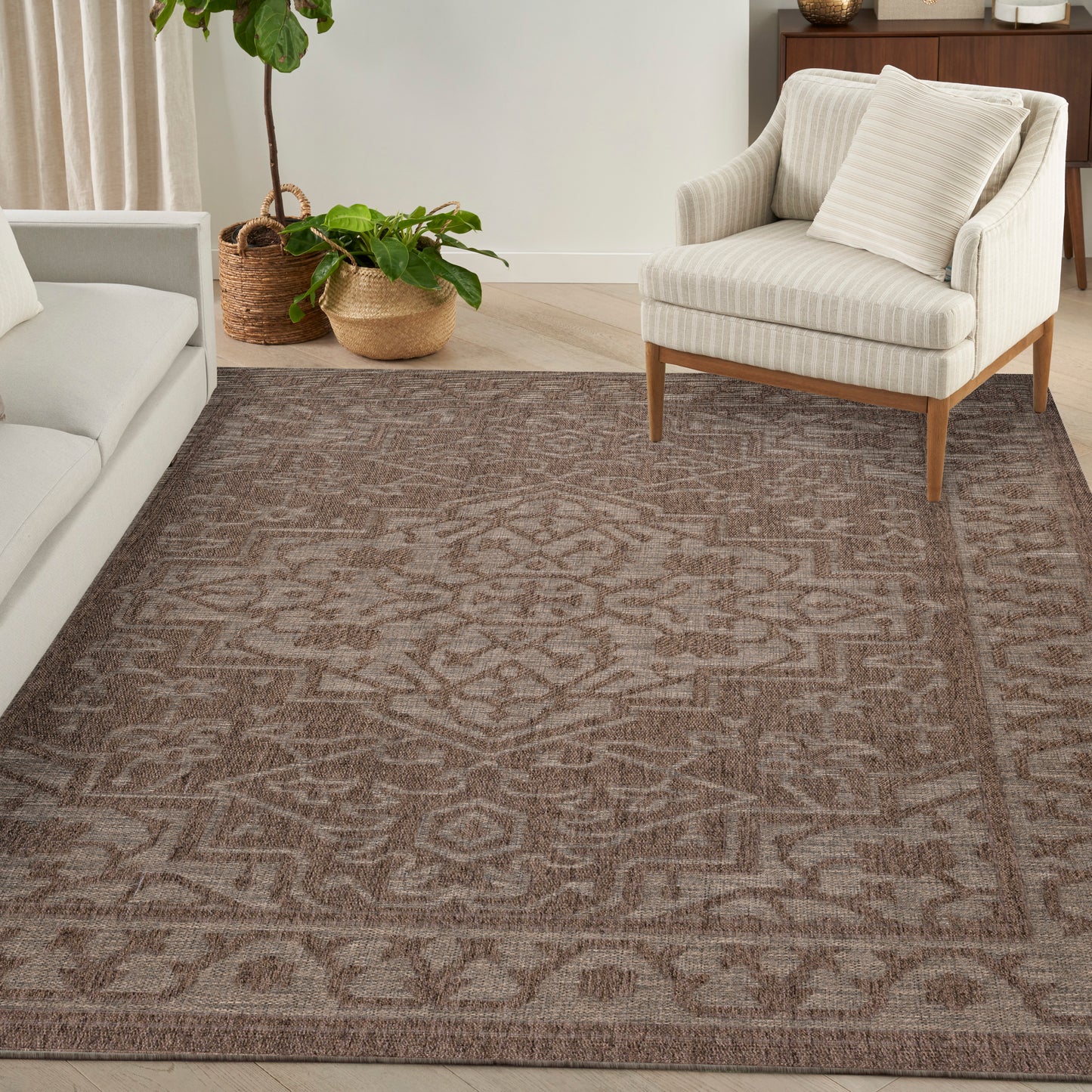 Nourison Tulum 9' x 12' Brown Outdoor Rug