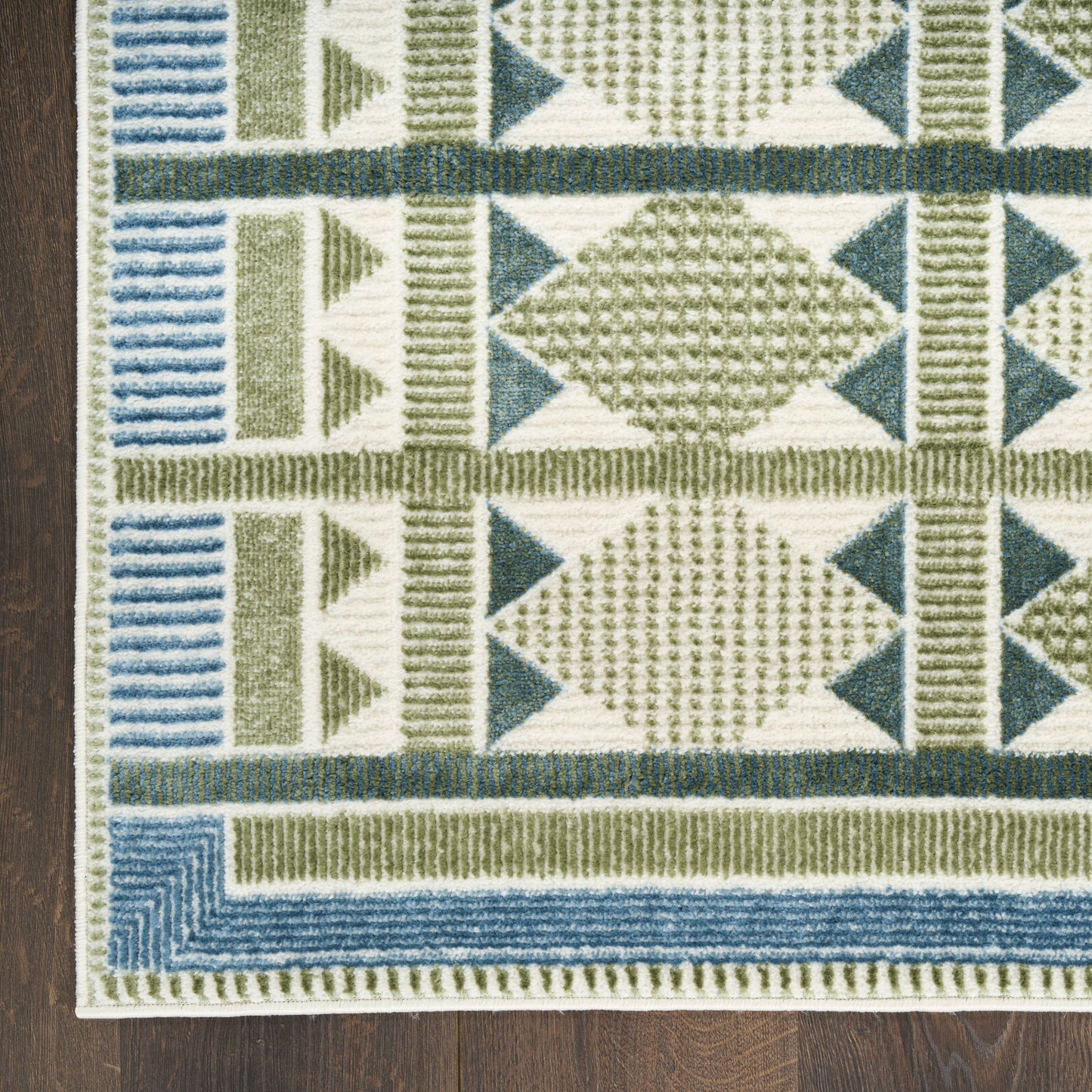 Nourison Nordic 4' x 6' Green Blue Modern Indoor Rug