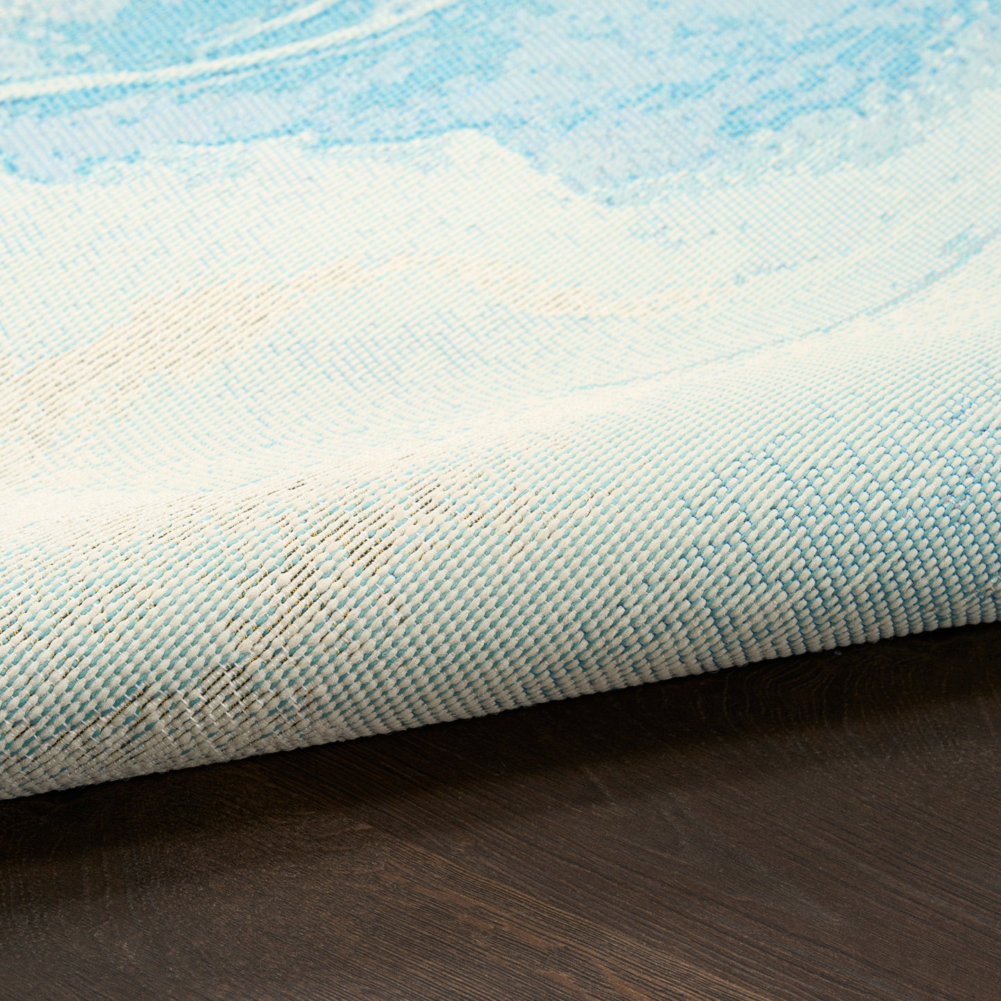 Nourison Color Splash 4' x 6' Ivory Blue Coastal, Nautical & Beach Rug